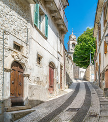 Fototapeta na wymiar Scenic sight in Caramanico Terme, comune in the province of Pescara in the Abruzzo region of Italy.