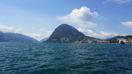 Luganer See bei Lugano, Schweiz
