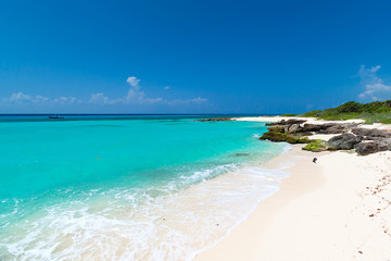 Idyllic scenery of Caribbean sea of Mexico