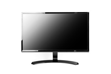 Computer Monitor With Gradient Screen Isolated On White Background