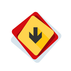 Down Arrow sign illustration