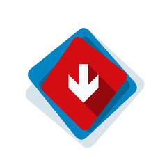 Down Arrow sign illustration