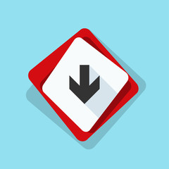 Down Arrow sign illustration