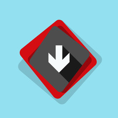 Down Arrow sign illustration