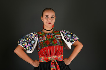 Slovakian folklore. Traditional costume.