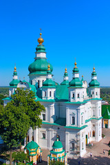 Troitskyi monastery from the height of the bird's flight in Chernihiv
