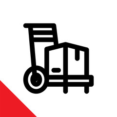 illustration icon for hand truck