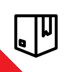 Icon illustration for cardboard packing box