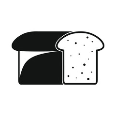 Bread bakery product in black simple silhouette style icons vector illustration for design and web