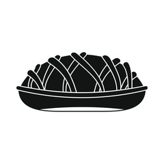 Pie bakery product in black simple silhouette style icons vector illustration for design and web