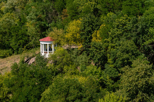 City park in Zhitomir, Ukraine  - always open for visitors. Summer noon photo 