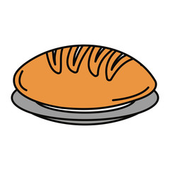 delicious bread isolated icon vector illustration design