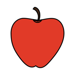 apple fresh fruit icon vector illustration design
