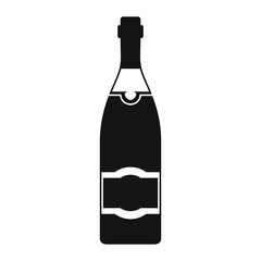 Bottle alcohol champagne in black simple silhouette style icons vector illustration for design