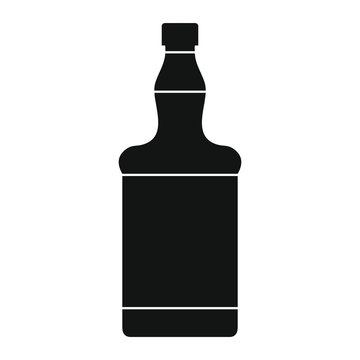 recommend clip art: Bottle alcohol whiskey in black simple silhouette style icons vector illustration for design and web