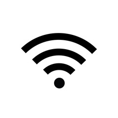 WIFI icon vector, Wireless internet sign isolated on white background, Flat style for graphic and web design or template or pattern.