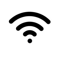 WIFI icon vector, Wireless internet sign isolated on white background, Flat style for graphic and web design or template or pattern.