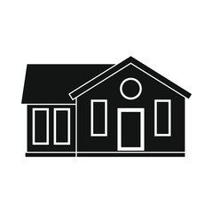 Cottage house black simple silhouette icon vector illustration for design and web isolated