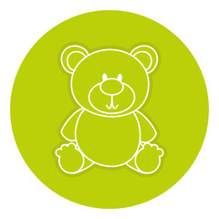 bear teddy isolated icon vector illustration design