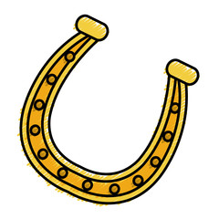 horseshoe saint patrick icon vector illustration design