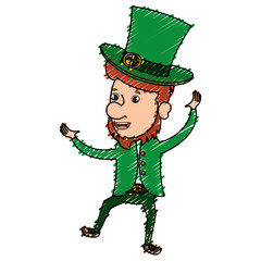 leprechaun avatar character icon vector illustration design