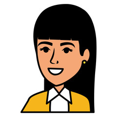 beautiful businesswoman avatar character vector illustration design