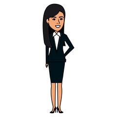 beautiful businesswoman avatar character vector illustration design