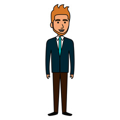 Fototapeta premium elegant businessman avatar character vector illustration design