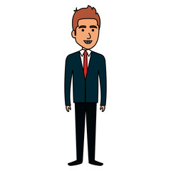 elegant businessman avatar character vector illustration design