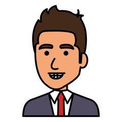 elegant businessman avatar character vector illustration design