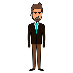 elegant businessman avatar character vector illustration design