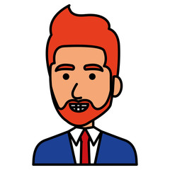 elegant businessman avatar character vector illustration design