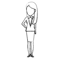 beautiful businesswoman avatar character vector illustration design