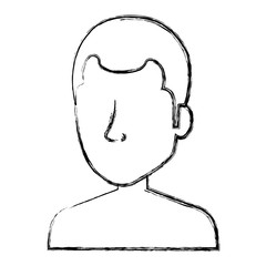 young man shirtless avatar character vector illustration design