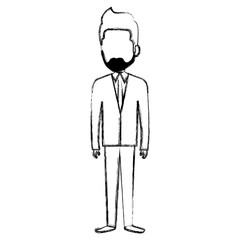 elegant businessman avatar character vector illustration design