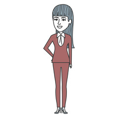 beautiful businesswoman avatar character vector illustration design