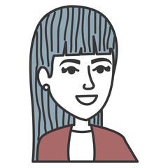 beautiful businesswoman avatar character vector illustration design