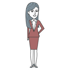 beautiful businesswoman avatar character vector illustration design