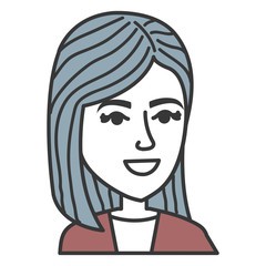 beautiful businesswoman avatar character vector illustration design