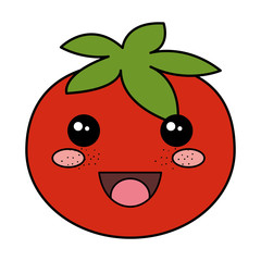 tomato fresh kawaii character vector illustration design