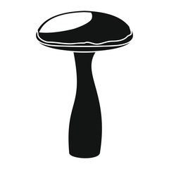Forest mushroom black simple silhouette icon vector illustration for design and web isolated
