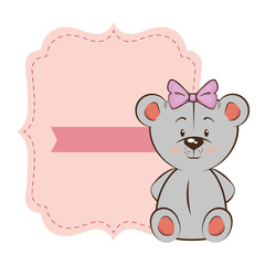 baby shower card with beard icon over white background colorful design vector illustration