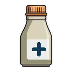 Obraz premium medicine bottle icon over white background vector illustration
