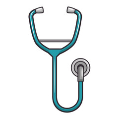 stethoscope icon over white background vector illustration