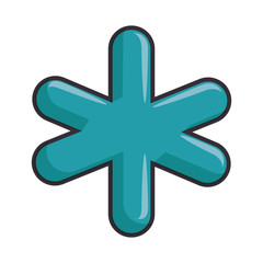 Fototapeta premium medical symbol icon over white background vector illustration