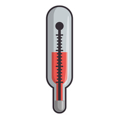 thermometer icon over white background vector illustration