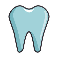 tooth icon over white background vector illustration