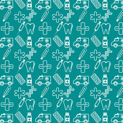 background with medical related icons vector illustration