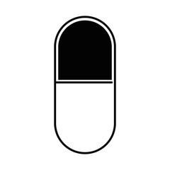 medicine pill icon over white background vector illustration