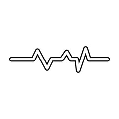 cardio lifeline icon over white background vector illustration